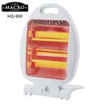 Macro HQ-800 Quartz Room Heater – Portable 800W Heater with 2 Heat Settings & Tip-Over Safety Switch